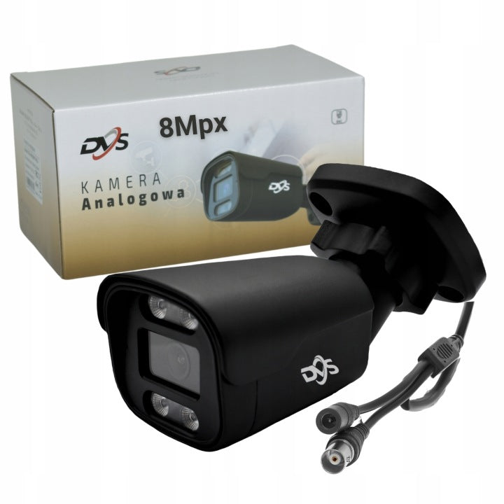 ANALOG OUTDOOR TUBE CAMERA METAL BLACK 8MPX DUAL LIGHTING