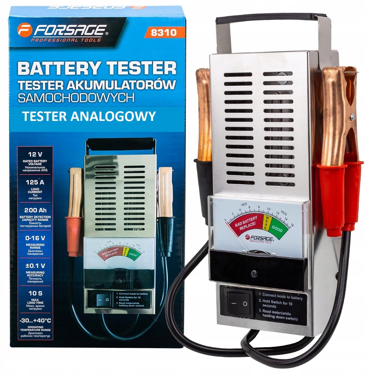 ANALOG TESTER FOR BATTERY CHECKING 6/12V 200-1000A DIAGNOSTICS
