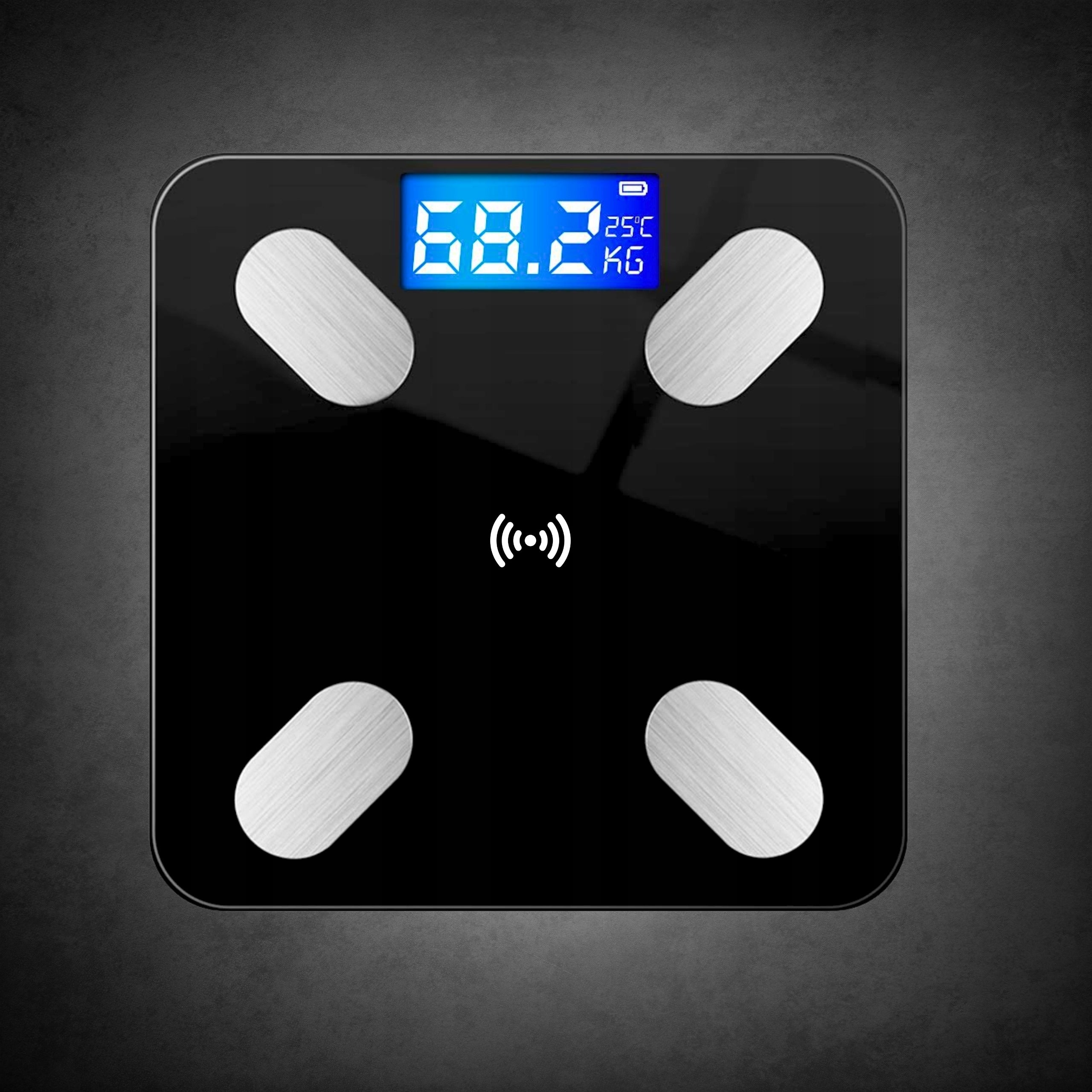 ANALYTICAL BATHROOM SCALE Silver Sharky SMART+WGTP1 PHONE APP Packaging status original