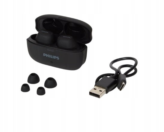 ANC PHILIPS T1500 WIRELESS EARBUDS WITH MICROPHONE - BLACK Manufacturer code TAT1108BK/10