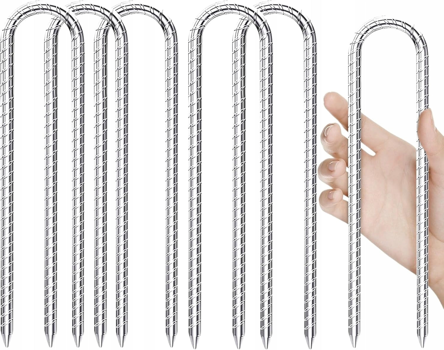 ANCHORS PINS FOR FIXING Tent Trampoline Swing Strong Steel 6 Pcs