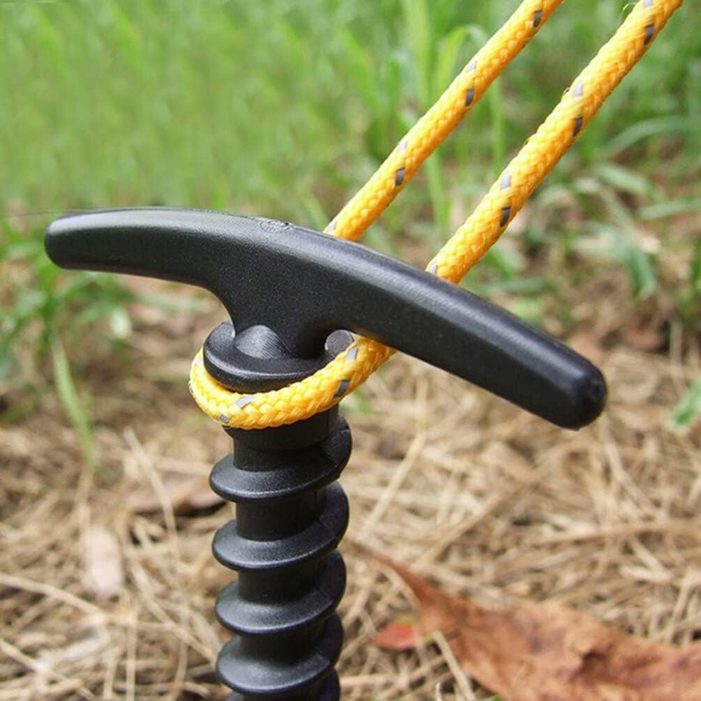 ANCHORS SCREWED INTO THE GROUND TENT HERRING PINS BLACK ANCHOR HERRING 14cm x10 Brand no brand