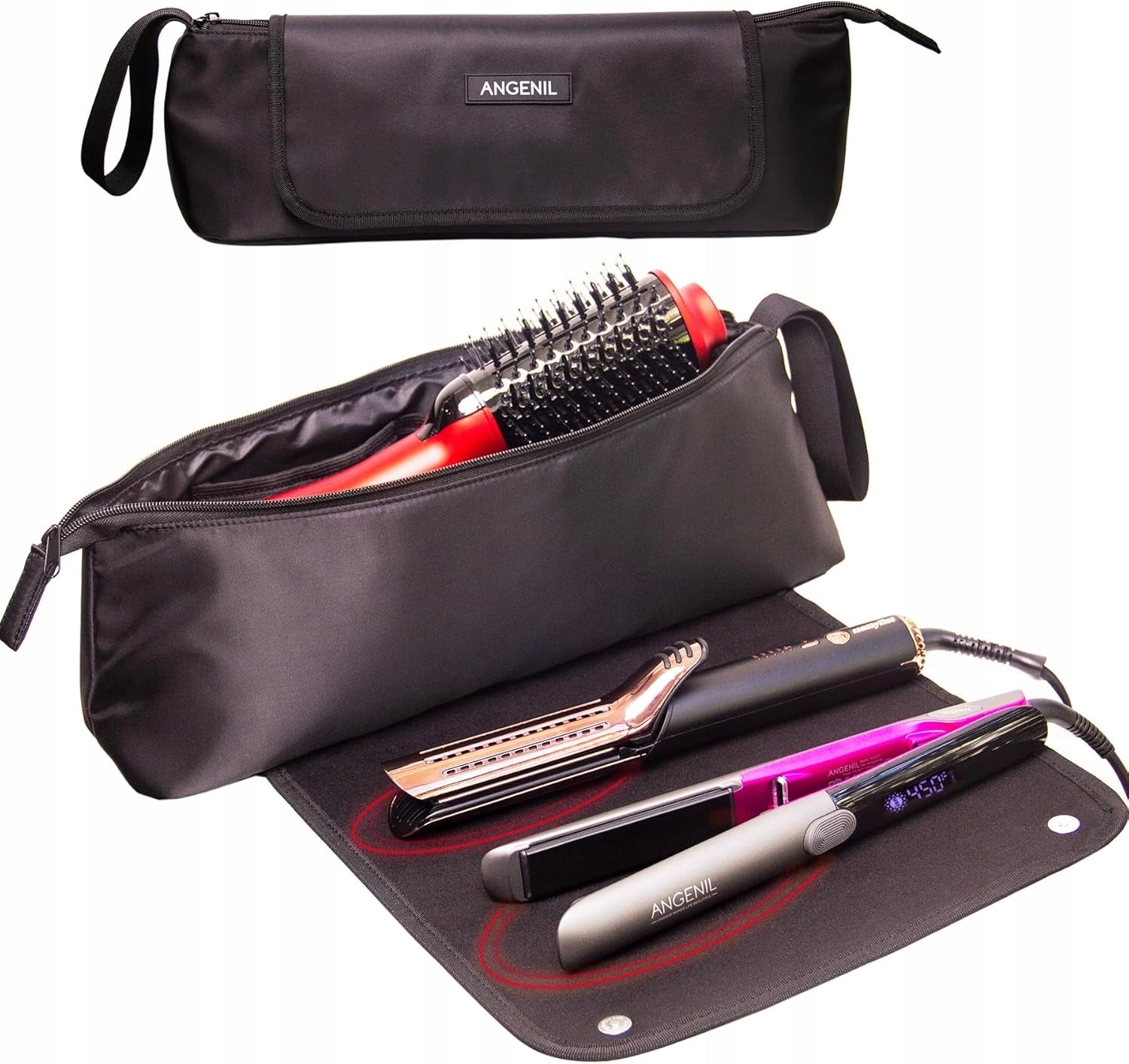 ANGENIL HTTB-01Bag Straightener Case Curler Thermal Mat 2in1