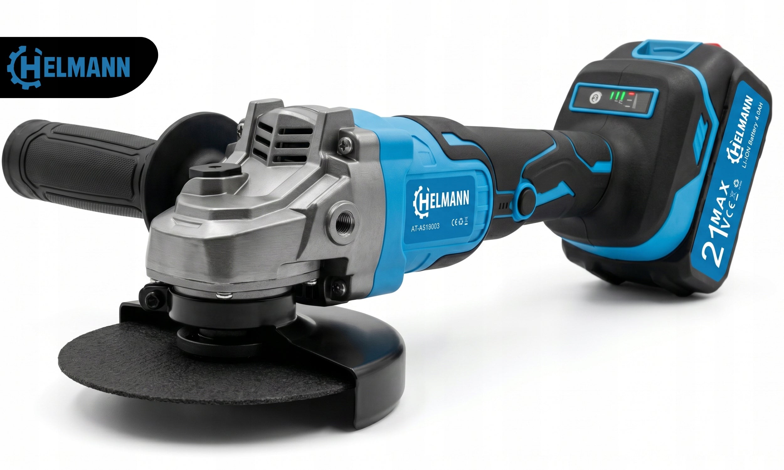 ANGLE GRINDER 125 CORDLESS BRUSHLESS 2X AKU 4.0Ah DIAX ANGLE Series HELMANN PRO HOME TOOLS