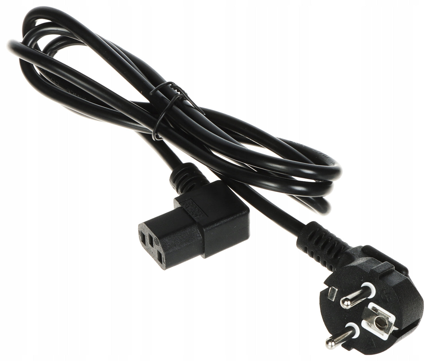 ANGLE NETWORK CABLE 230 V CEE 7/7 IEC320 C13 POWER CABLE 1.2 m Manufacturer no brand