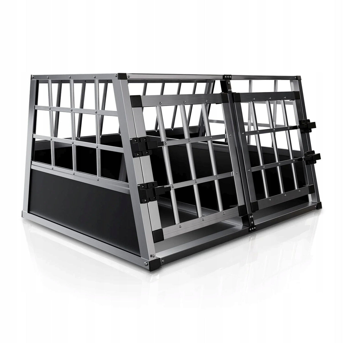 ANIMAL DOG TRANSPORTER ALUMINUM TRAVEL CAGE FOR CAR L-XL Packaging status original