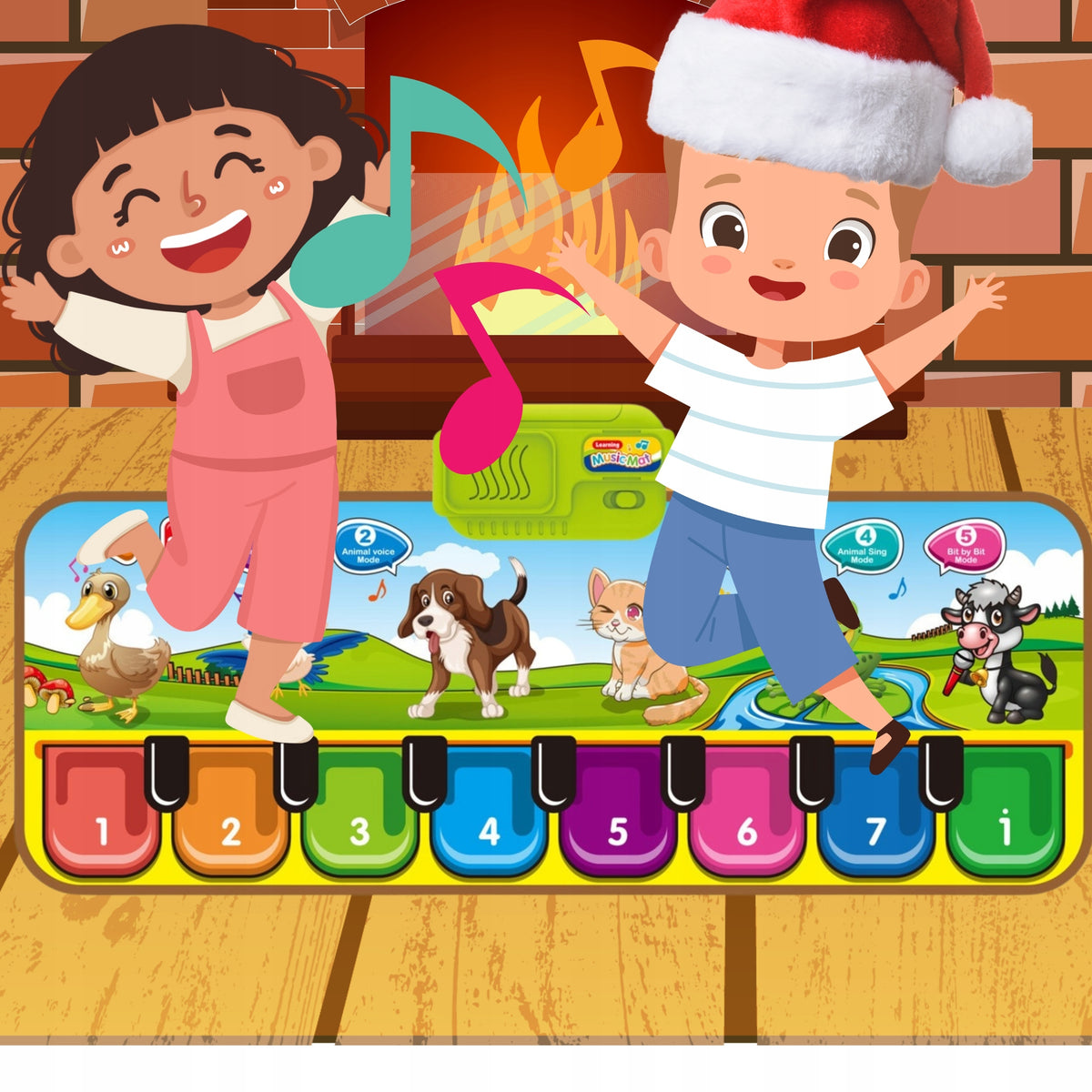 ANIMAL LEARNING MUSIC MAT FOR KIDS DANCE EDUCATIONAL MAT FOR GIFT Brand ProNice