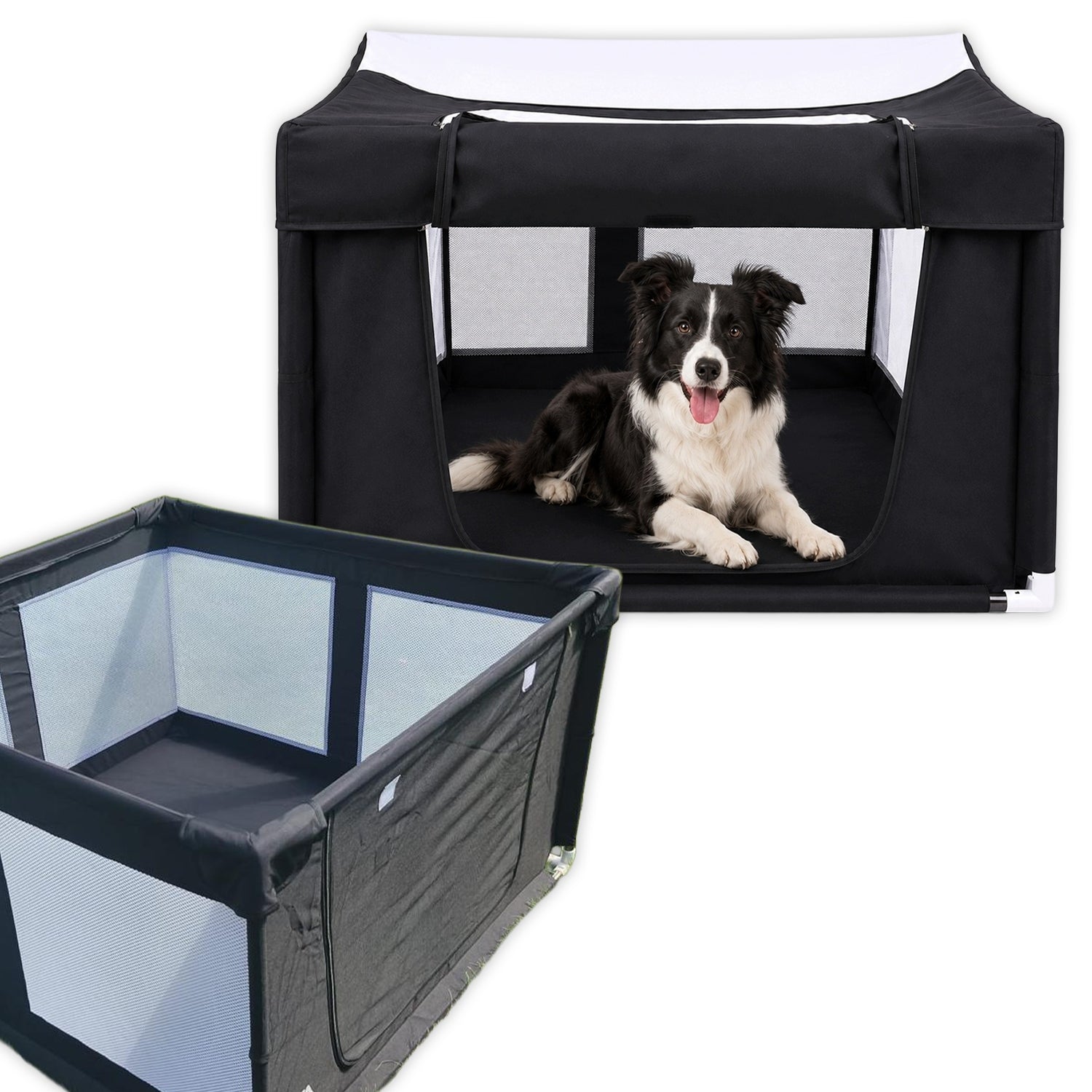 ANIMAL RABBIT DOG PLAYPEN FOR HOME FOLDING SOLID XL 2in1 Packaging status original