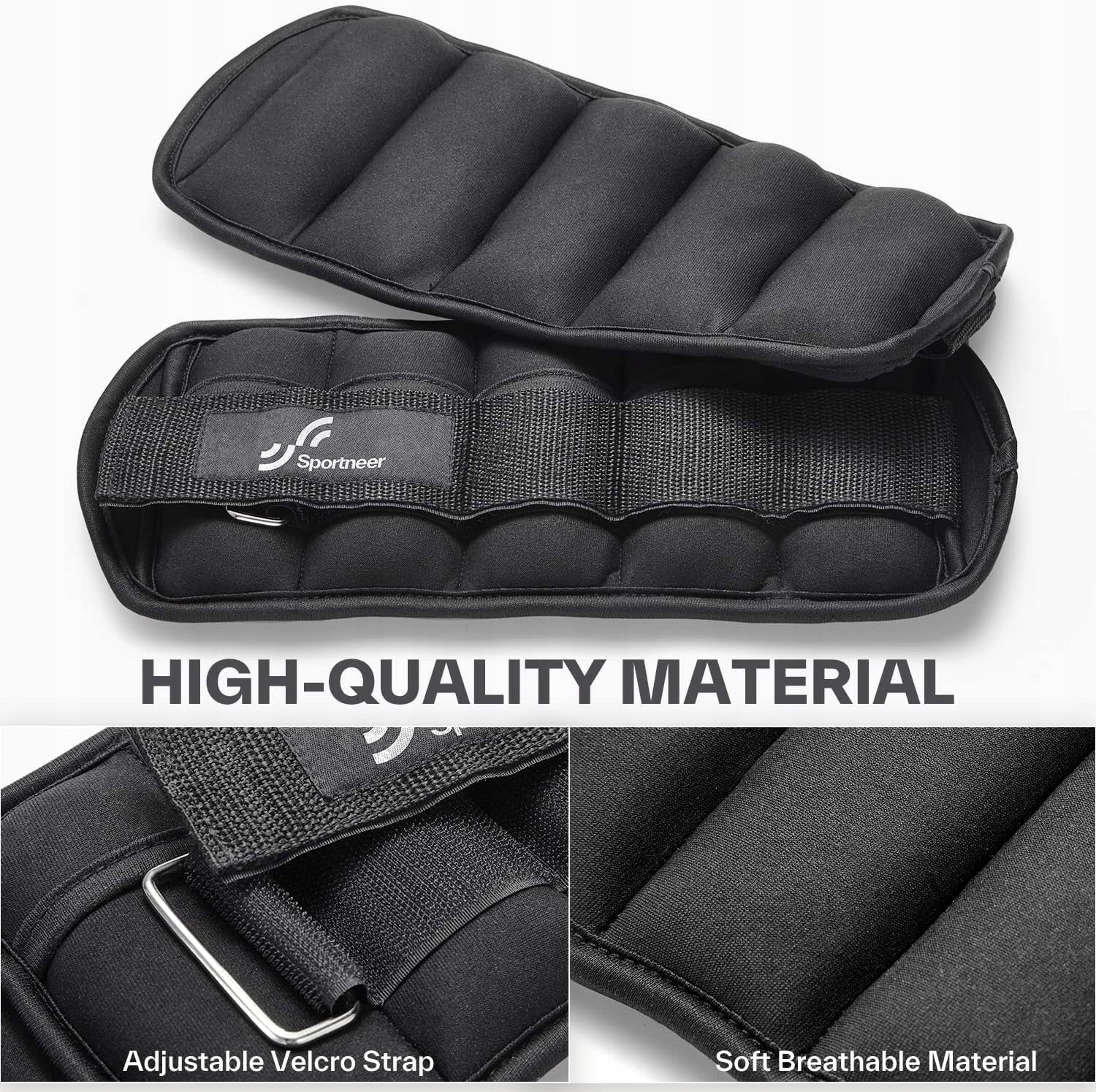 ANKLE WEIGHTS ADJUSTABLE FROM 0,9 KG TO 4,5 KG PER PAIR Brand Sportneer