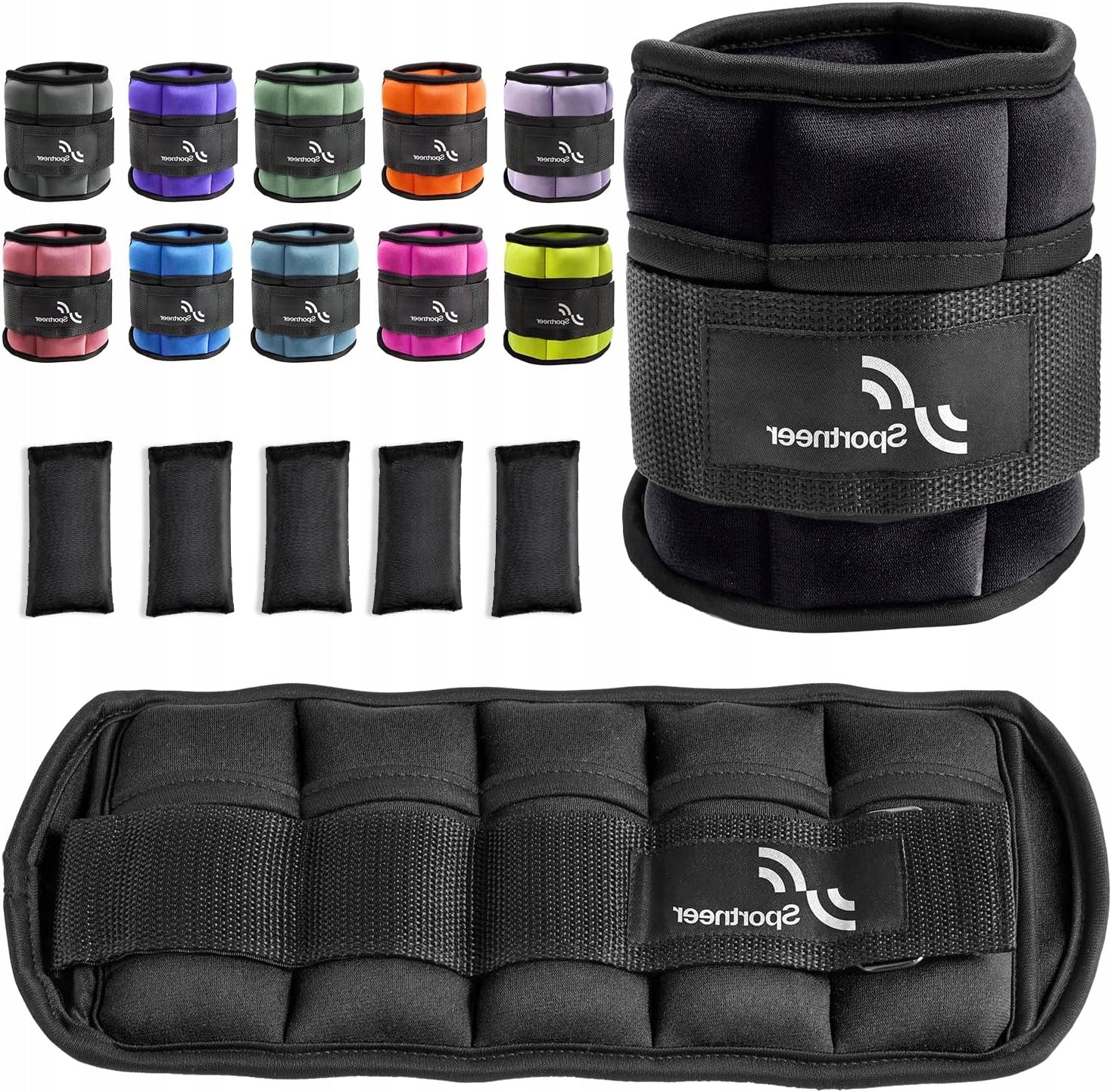ANKLE WEIGHTS ADJUSTABLE FROM 0,9 KG TO 4,5 KG PER PAIR