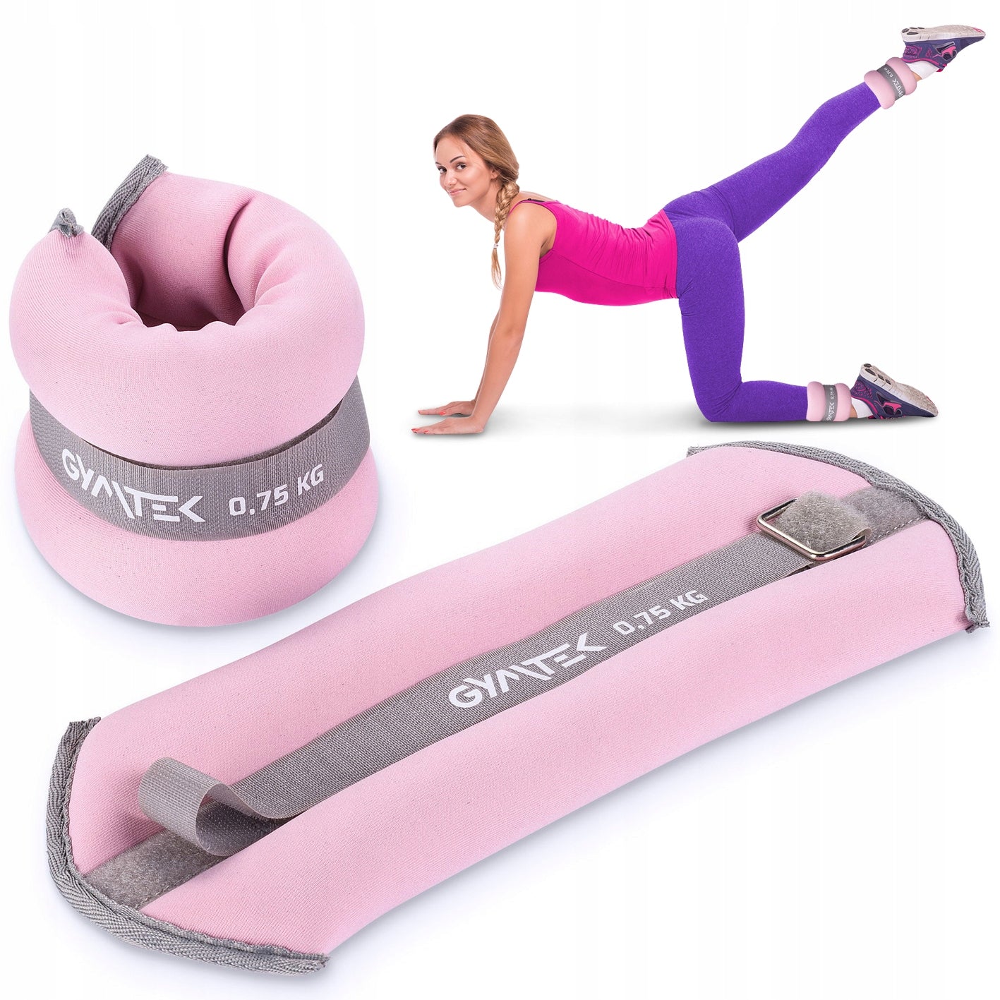 ANKLE WEIGHTS ARMS LEGS WRISTS 2X0,75KG GYMTEK