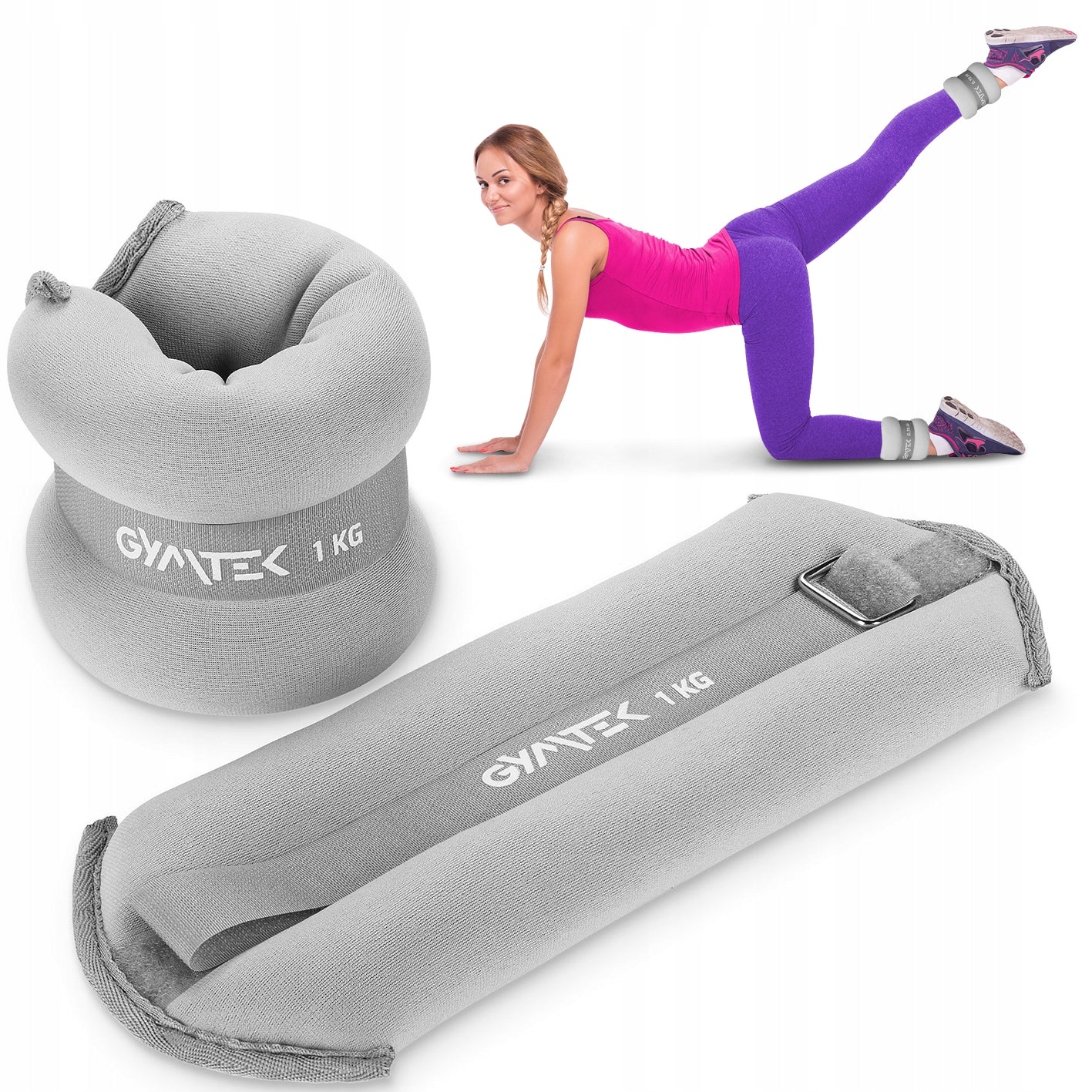 ANKLE WEIGHTS ARMS LEGS WRISTS 2X1KG GYMTEK