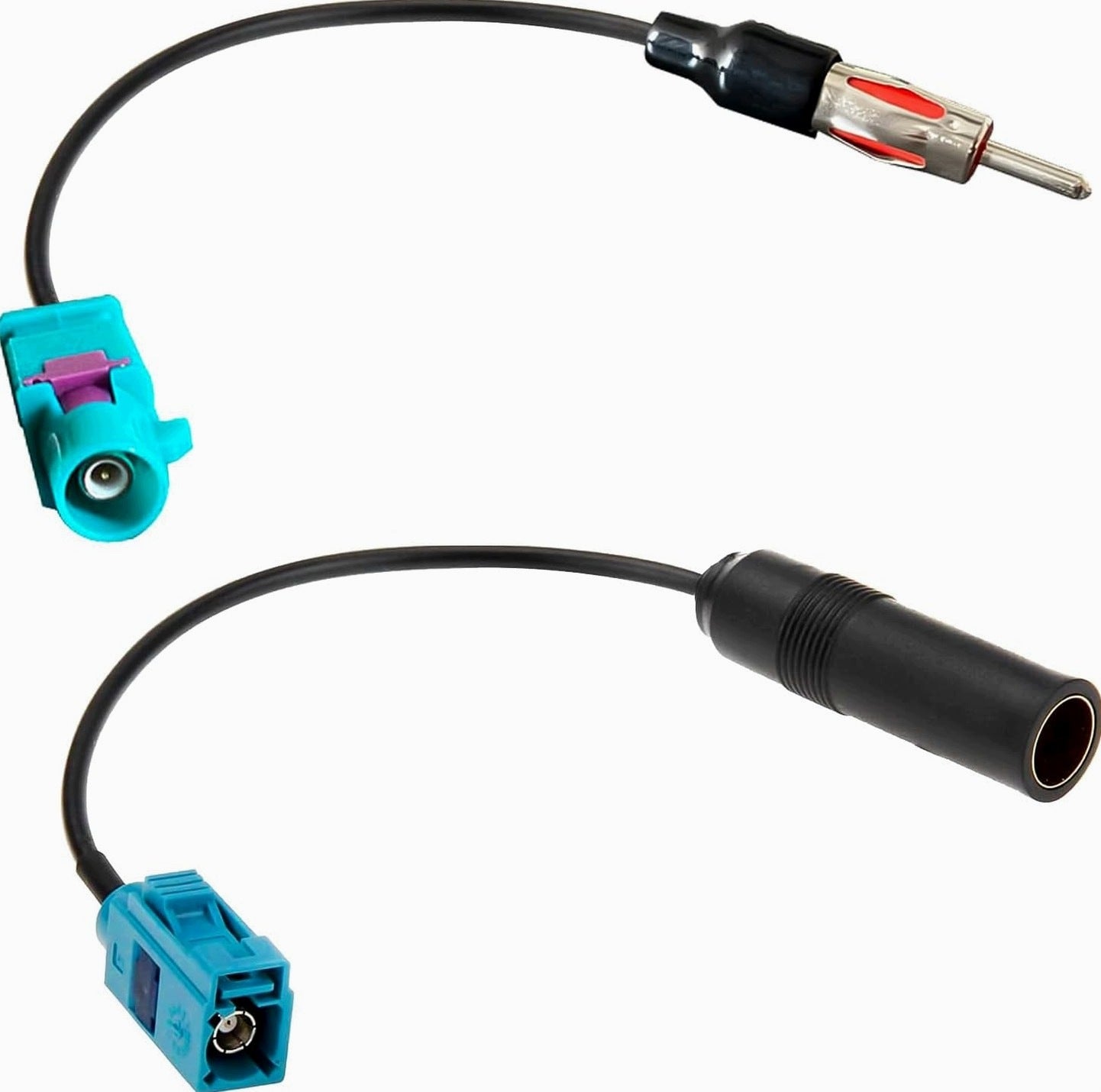 ANTENNA ADAPTER 2 PIECES MALE PLUG FEMALE CABLE RADIO FM SIGNAL