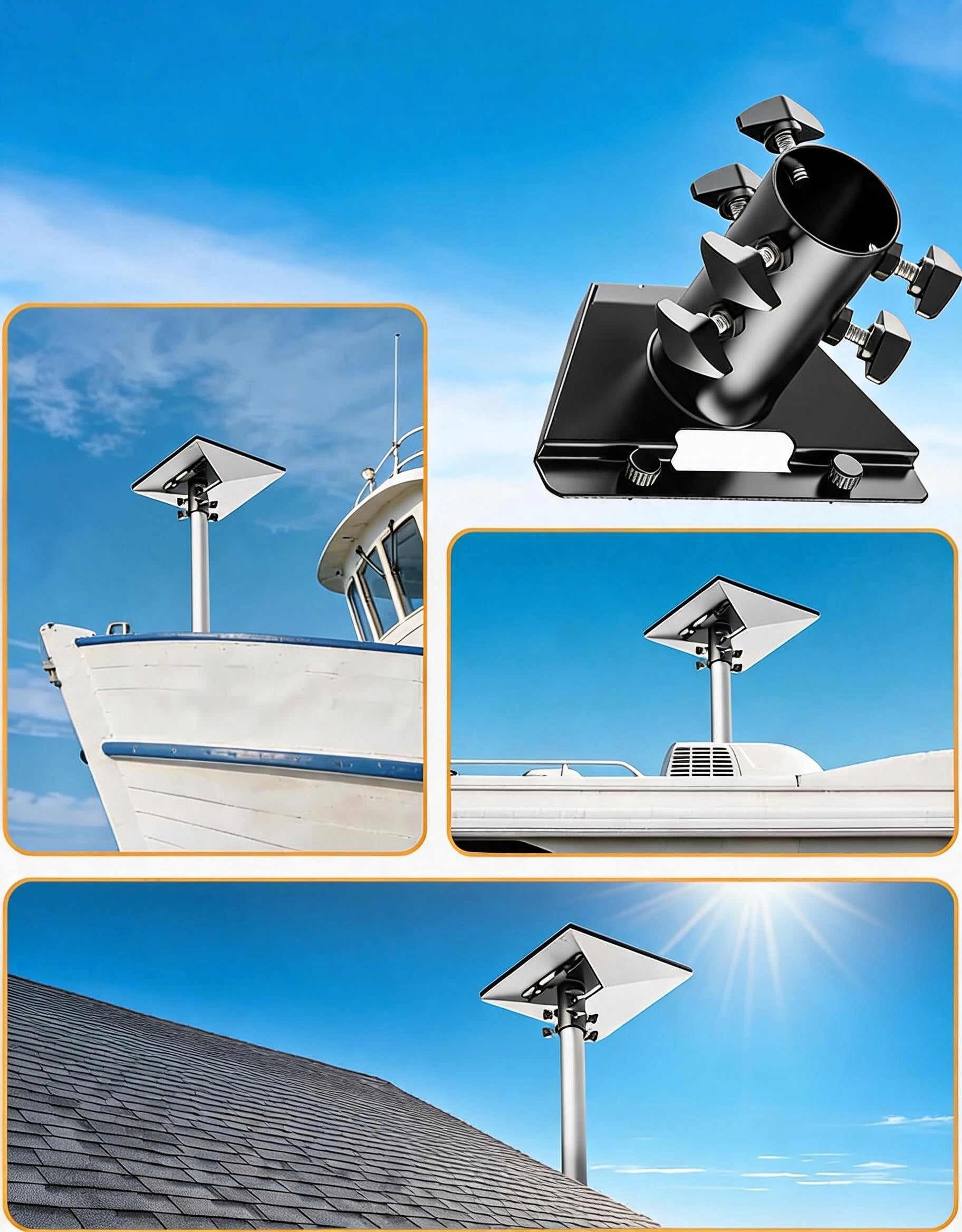 ANTENNA HOLDER FOR STARLINK GEN 3 MOUNTING WITHOUT TOOLS FOR PIPE 28-54MM Manufacturer code UCHWYT NA STARLINK DACHOWY ŚCIENNY PIONOWY