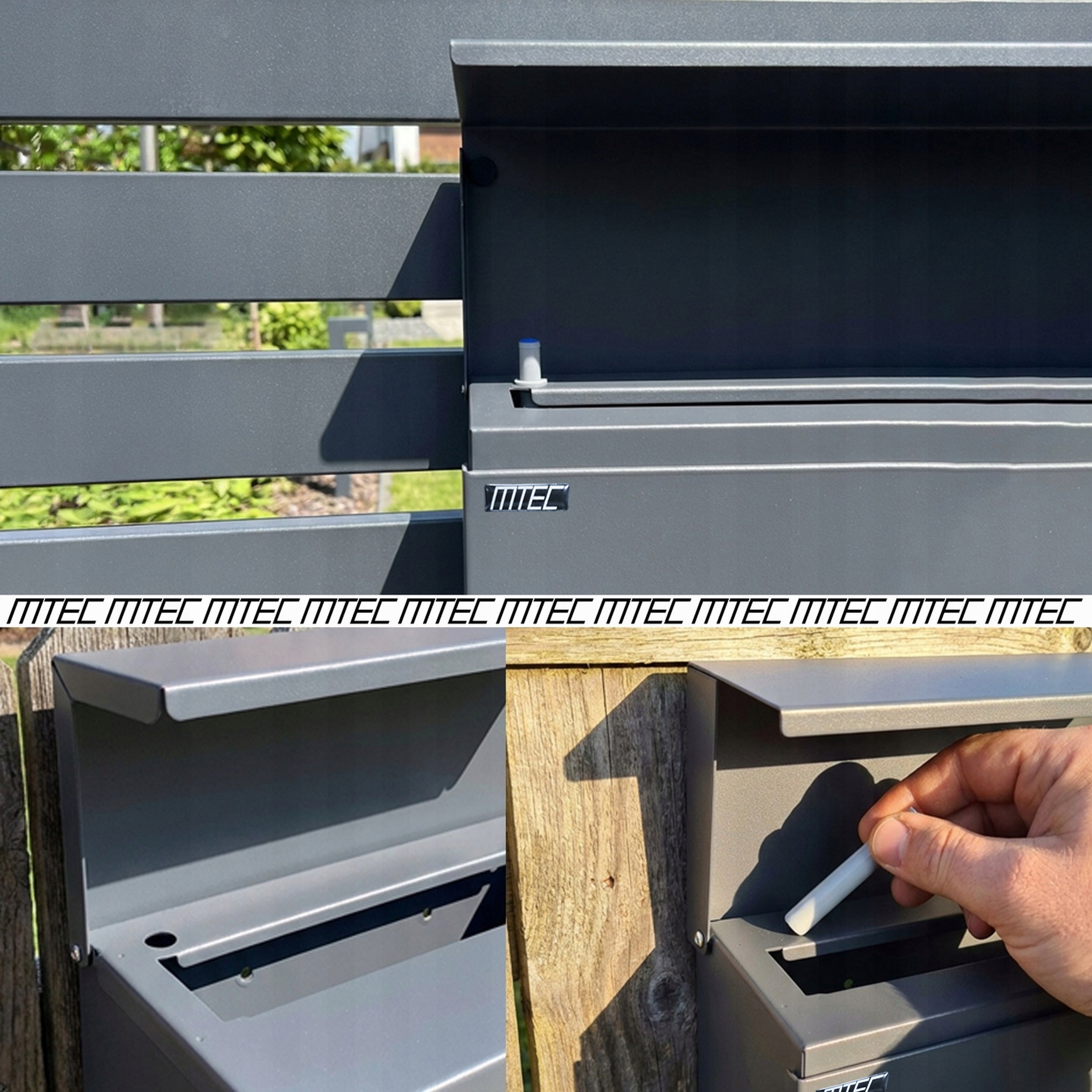 ANTHRACITE MAILBOX + GOLD NUMBERS LAMINATE Packaging status original