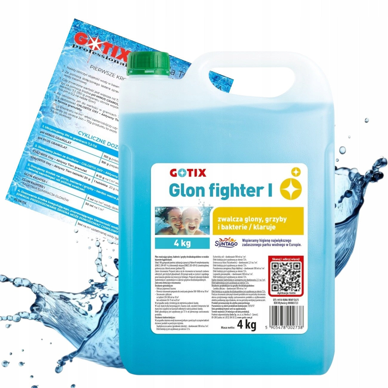 ANTI-ALGAE 4L Strong Algae Agent in Pool Jacuzzi SPA Pool Chemistry Packaging status original