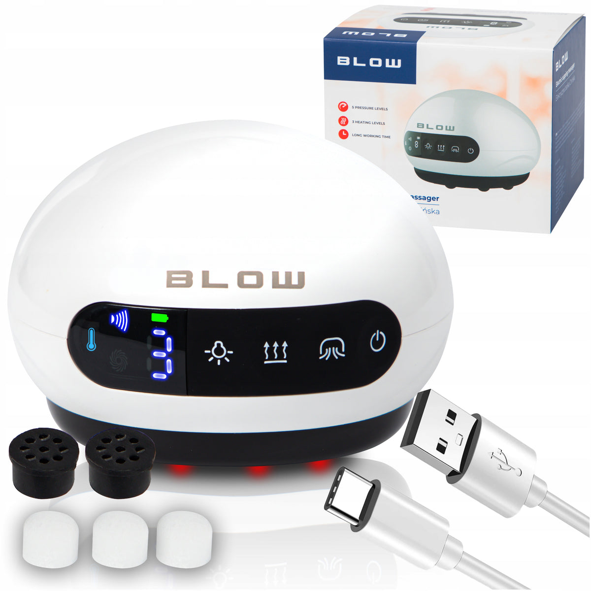 ANTI-CELLULITE ELECTRIC BUBBLE MASSAGER CHINESE HEATING FIRMING USB
