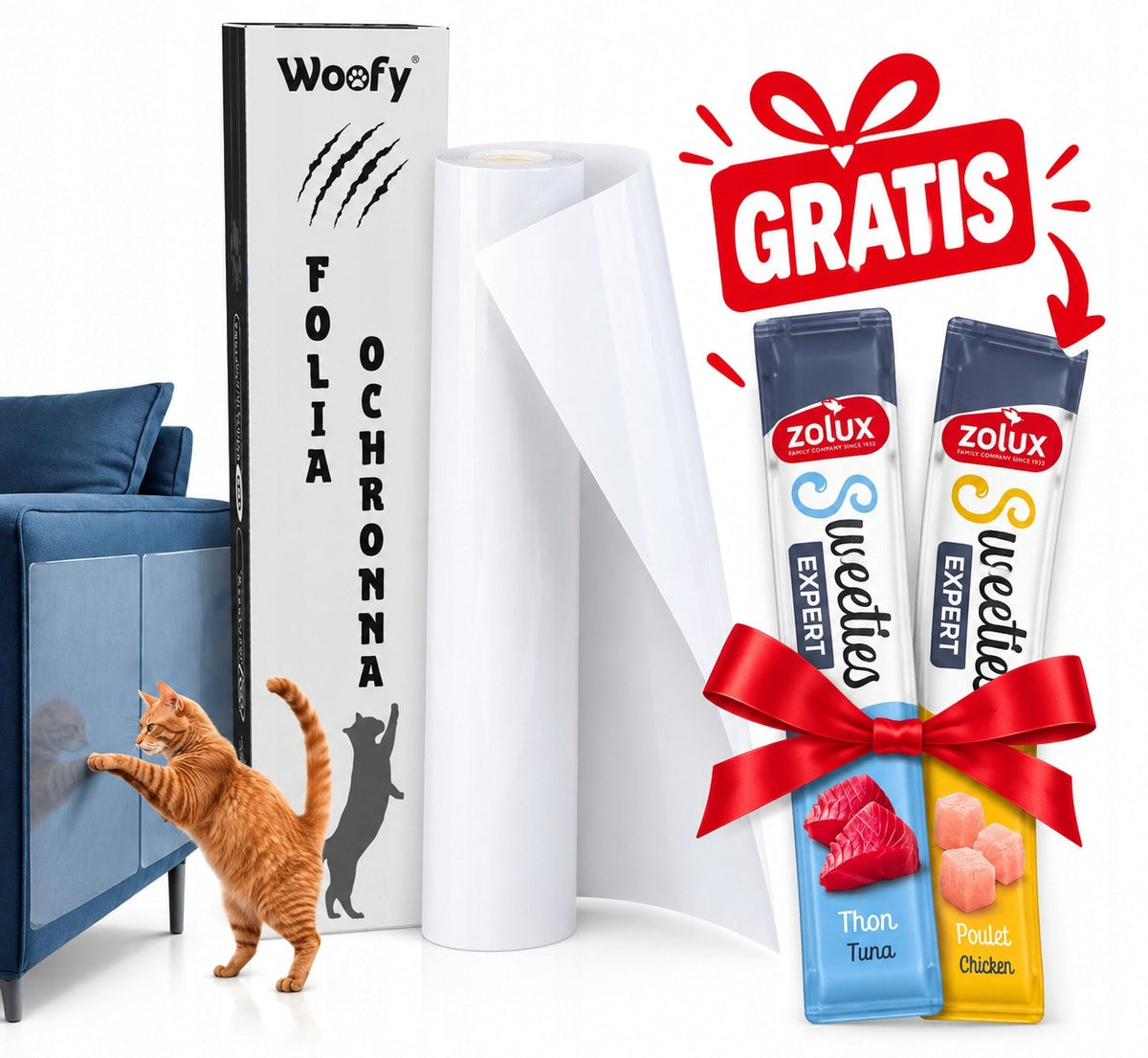 ANTI-SCRATCH FOIL FOR SELF-ADHESIVE FURNITURE 300x45 cm + FREEBIE