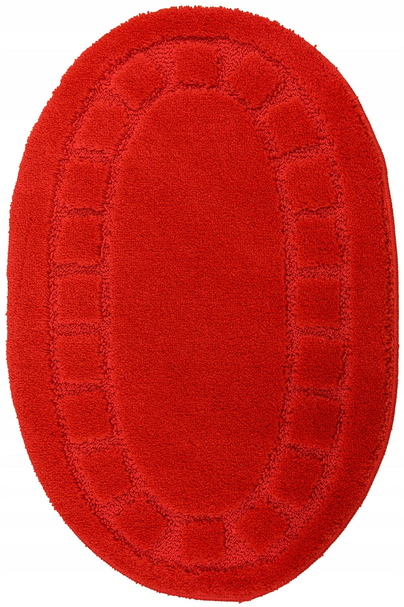 ANTI-SLIP RUG SOFT RED LAUNDRY MAT OVAL OCEAN 60x100 cm EAN (GTIN) 5905811392496