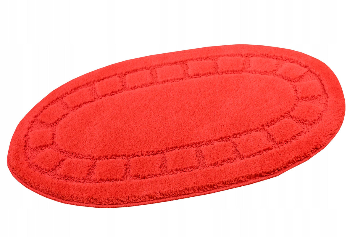 ANTI-SLIP RUG SOFT RED LAUNDRY MAT OVAL OCEAN 60x100 cm Manufacturer code ocean red owal