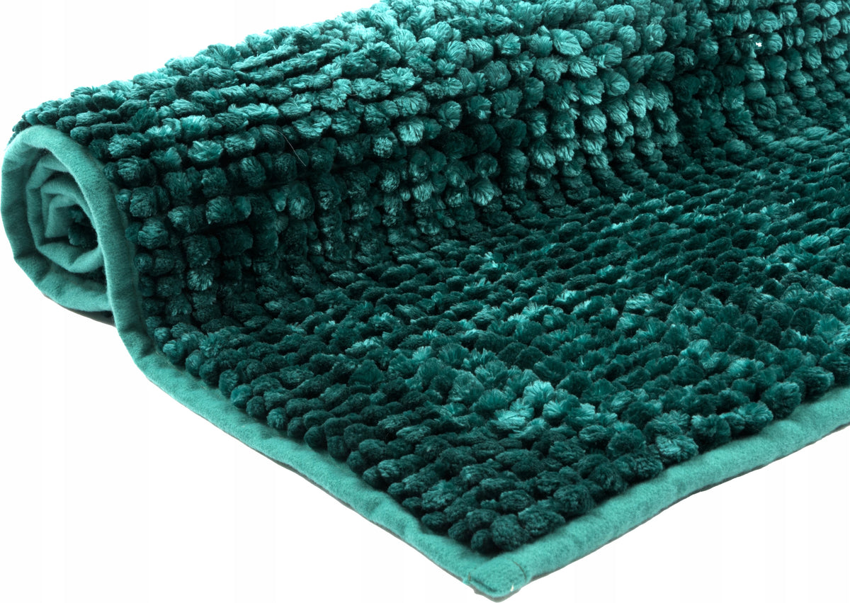 ANTI-SLIP SOFT CHENILLE BATHROOM rug, WASHABLE, 50x80, GREEN Manufacturer code 506965