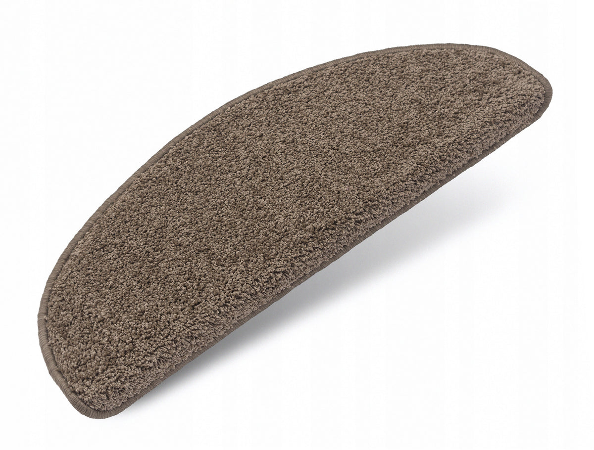 ANTI-SLIP WOODEN STAIRCASE COVERS MATS SHAGGY MOCHA BEIGE