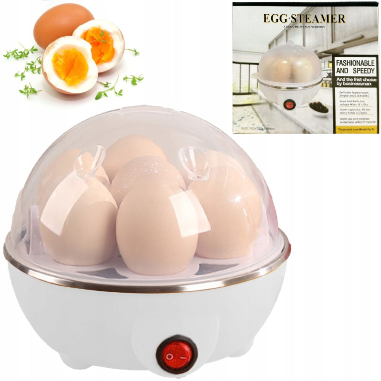 APPARATUS EGG COOKER MACHINE 7 EGGS SOFT HARD 350W