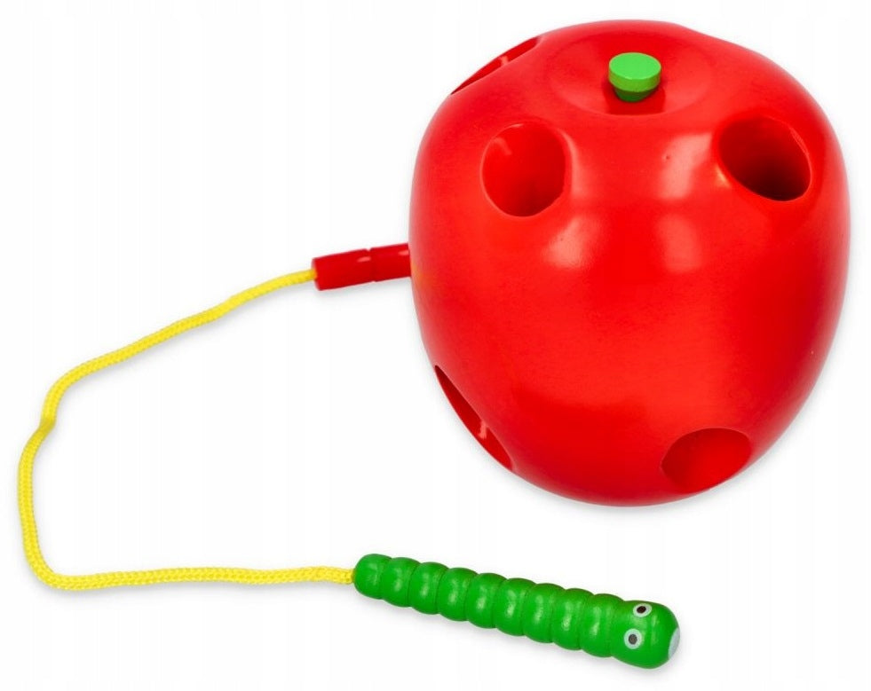 APPLE EDUCATIONAL MAZE INTERLACING VIGA WOODEN TOYS Color red