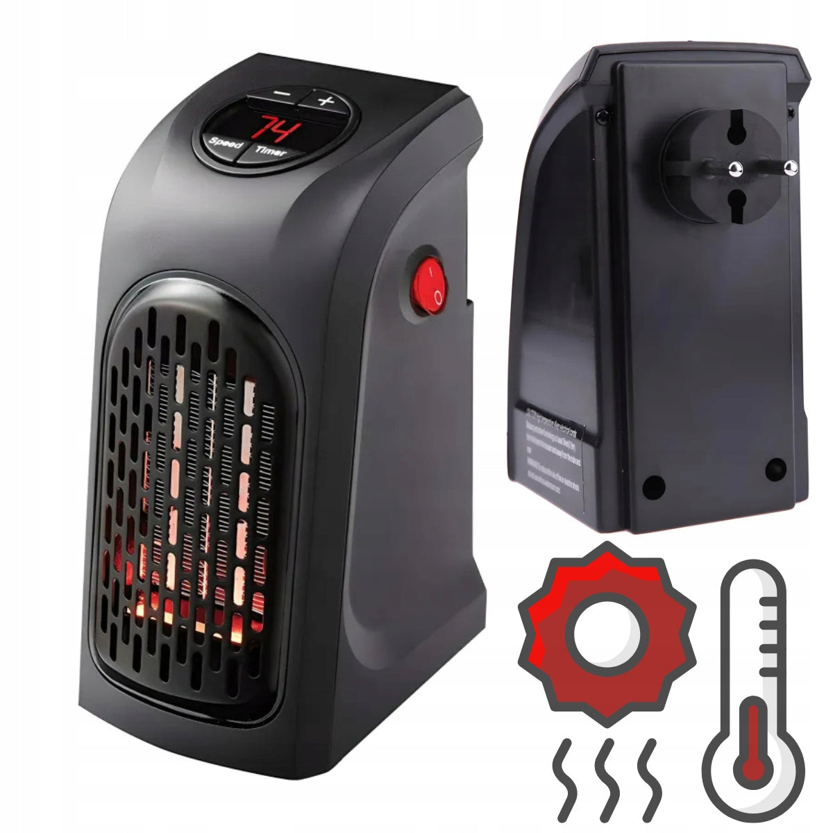 APRON ELECTRIC FAN HEATER FOR OUTLET TIMER ADJUSTMENT