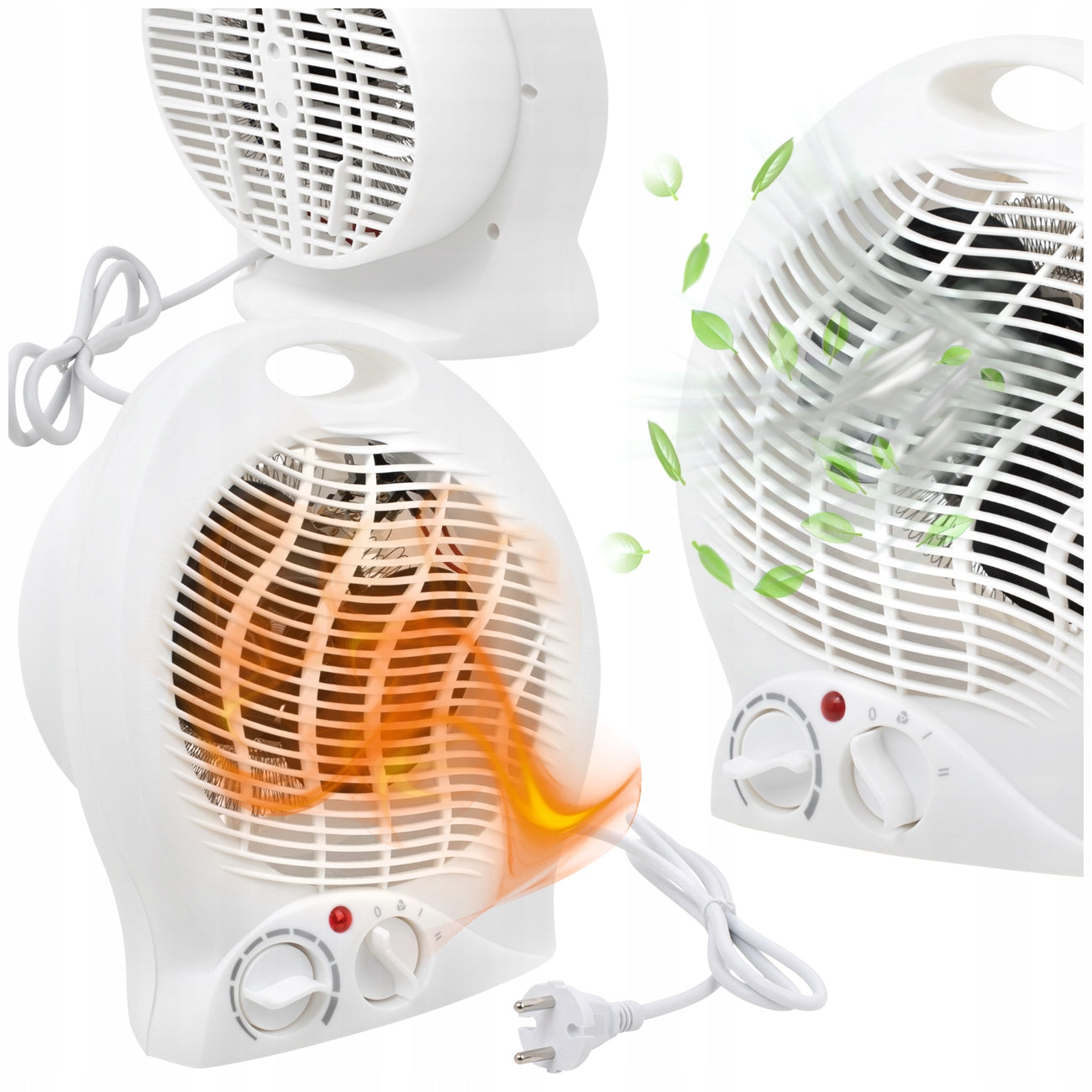 APRON FAN ELECTRIC HEATER THERMOSTAT 2000W WHITE STRONG