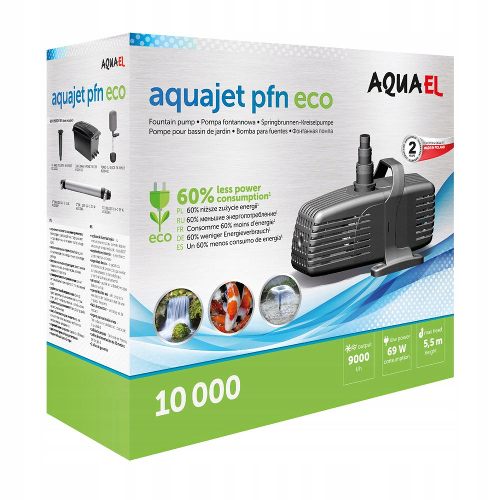 AQUAEL PFN-10000 ECO FOUNTAIN PUMP FOR POND WATER 9000L/H 69W Manufacturer code 115027