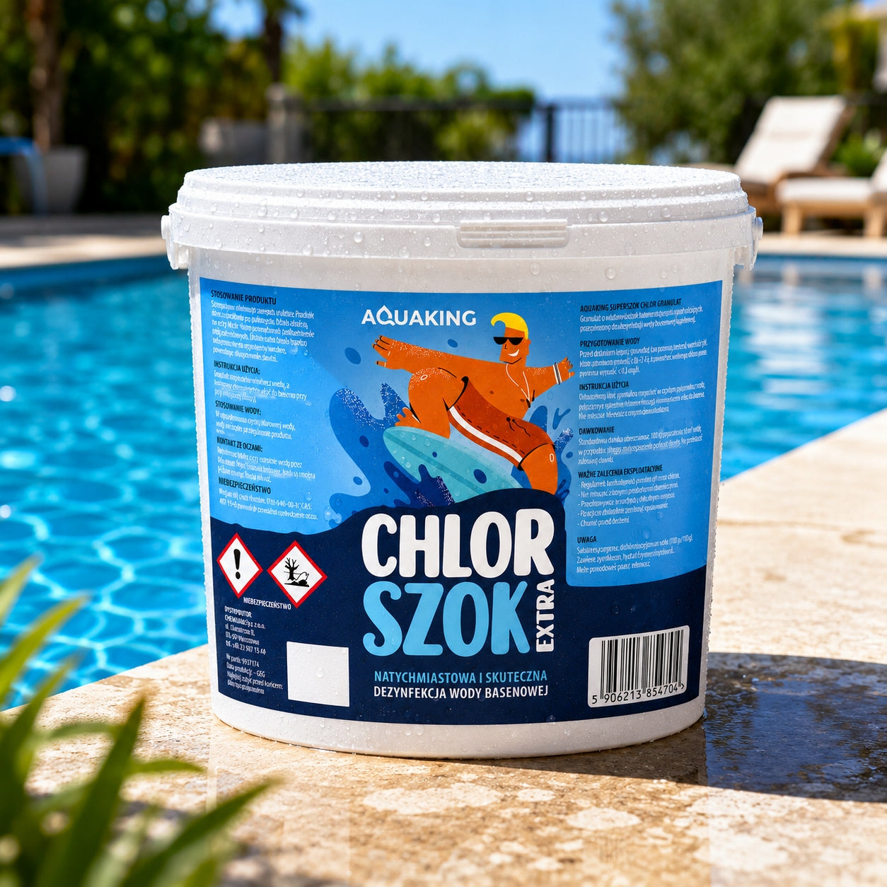 AQUAKING Chlorine Shock 5kg Granules for Swimming Pool Quick Water Disinfection Brand AQUAKING