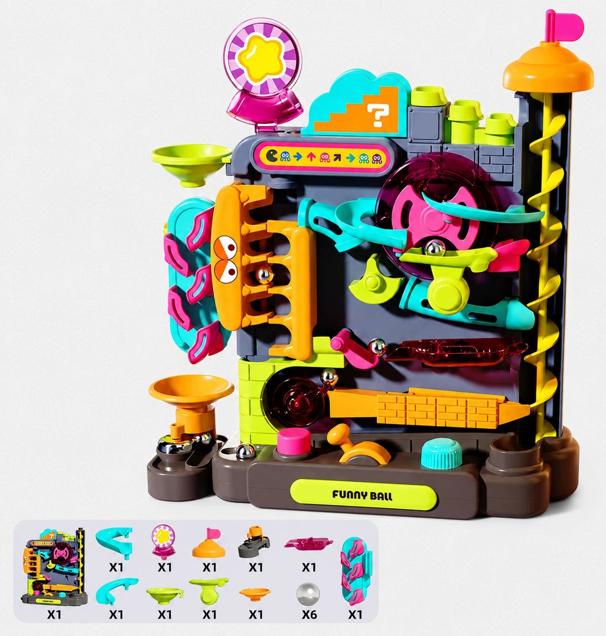 ARCADE GAME EDUCATIONAL BALL TRACK WITH OBSTACLES PUZZLE LABYRINTH Brand BOUNN