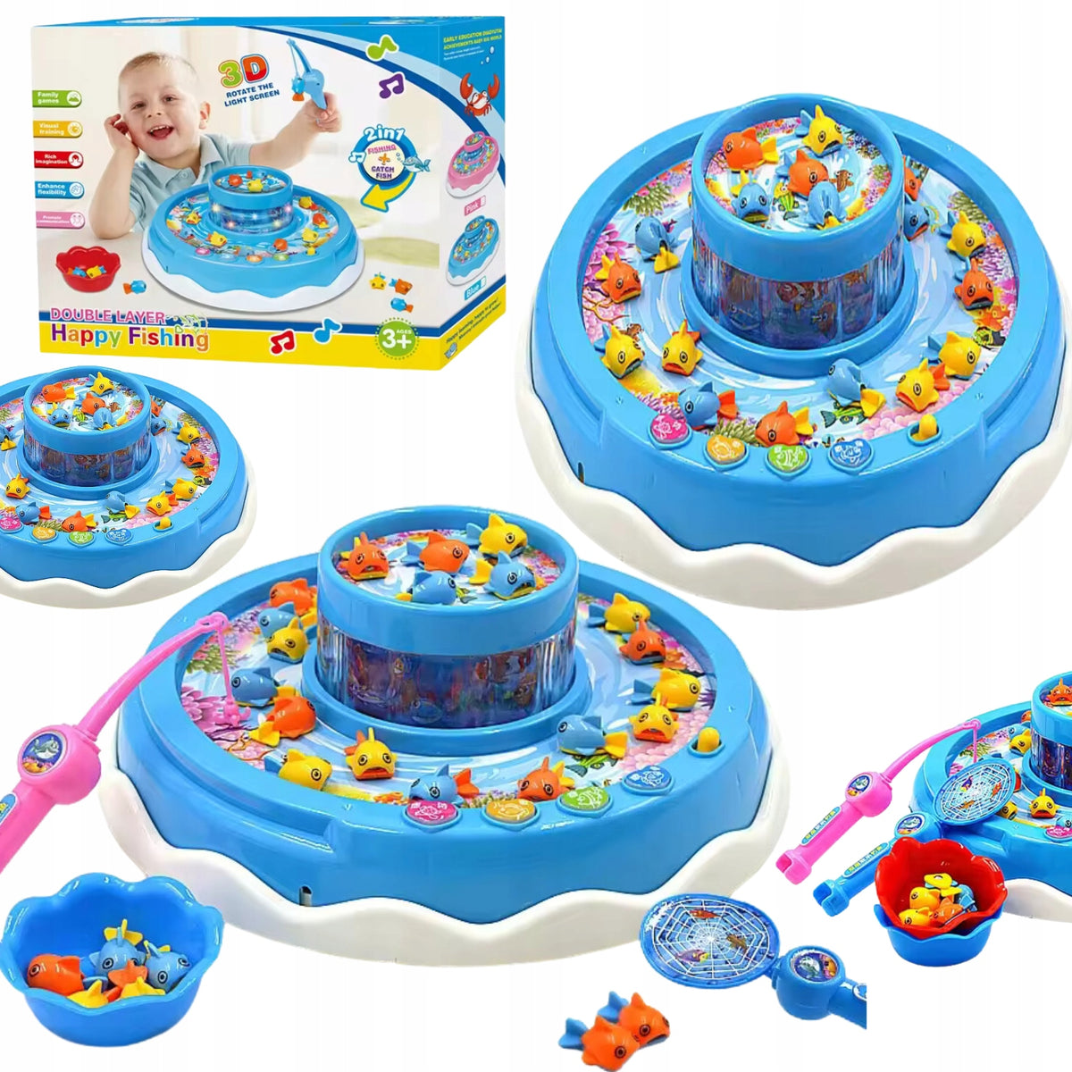 ARCADE GAME FISHING ROD TOY SOUND FOR 3 4 5 6 YEAR OLD USB Manufacturer code PREZENT DLA 3 4 5 6 LATKA ZABAWKA DLA DZIECI
