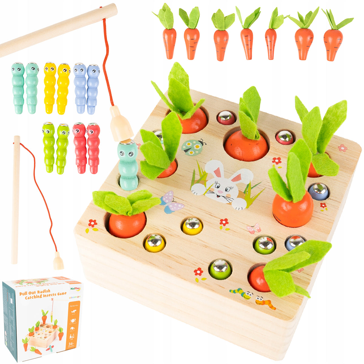 ARCADE GAME FOR CHILDREN CHILD WOODEN MATCH CARROT AGE 3+