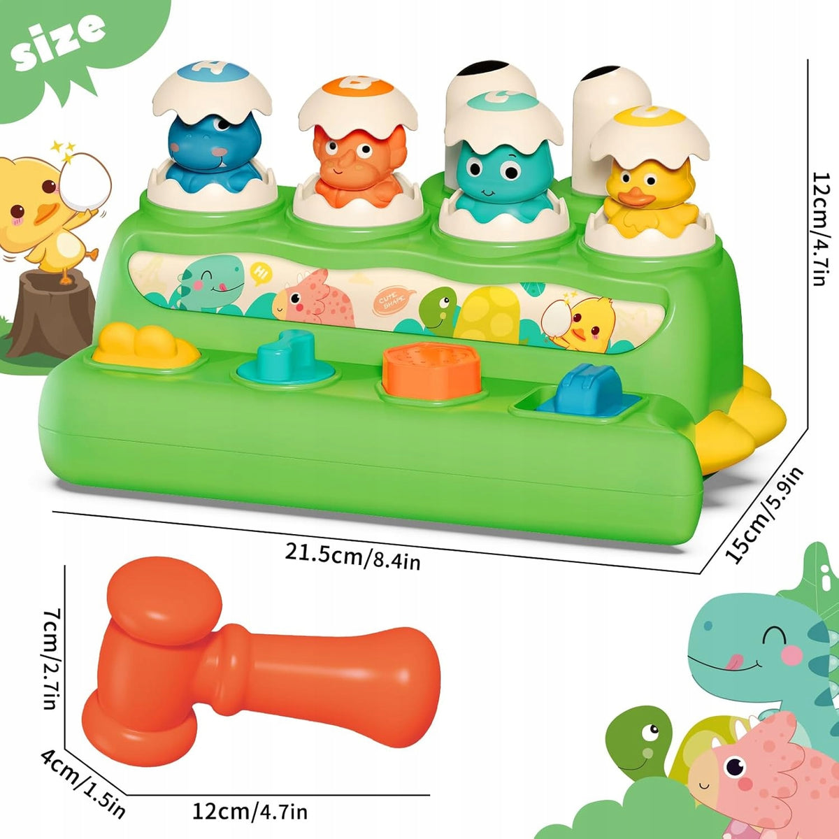 ARCADE GAME FOR CHILDREN EDUCATIONAL HAMMER MONTESSORI ANIMALS POP-UP Packaging status original