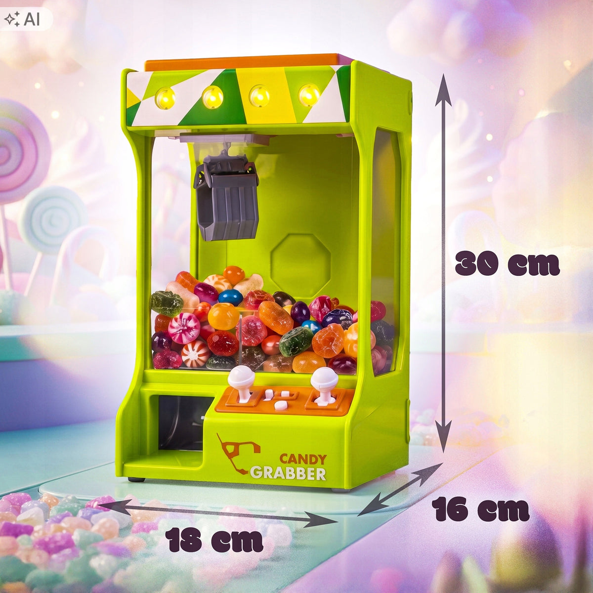 ARCADE GAME Machine Candy Catcher Sweets Vending Machine For Kids Packaging status original