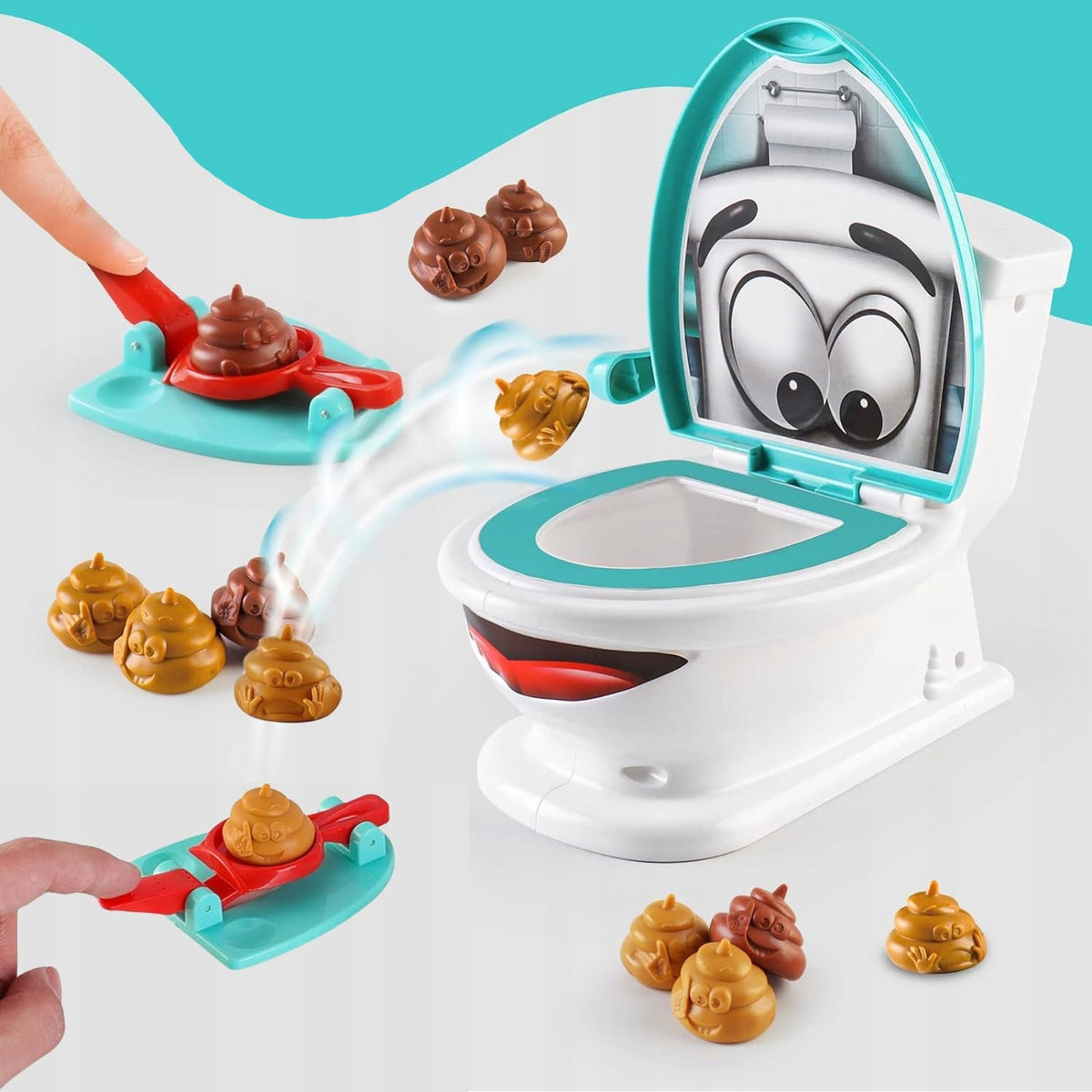 ARCADE GAME POOP FOR TOILET FOR CHILDREN HIT THE TARGET POOP SHOOT Manufacturer code GRA RODZINNA WESOŁA ZABAWA