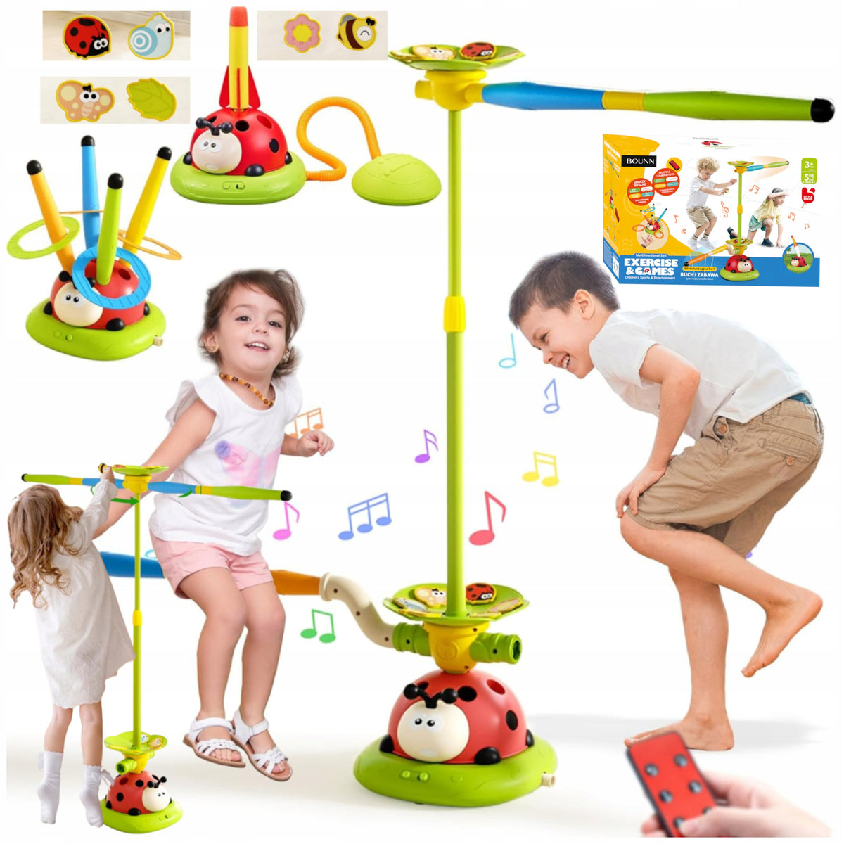 ARCADE SPORTS GAME Poland ELECTRIC LADYBUG 5IN1 JUMP ROPE THROW