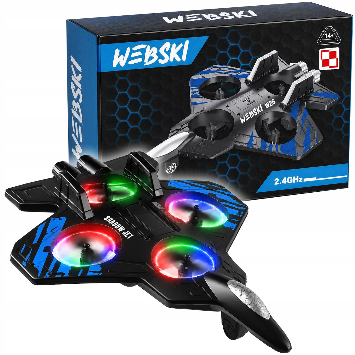 ARCADE TOY DRONE REMOTE CONTROLLED SHADOW JET + GAMEPAD CONTROL Brand Webski