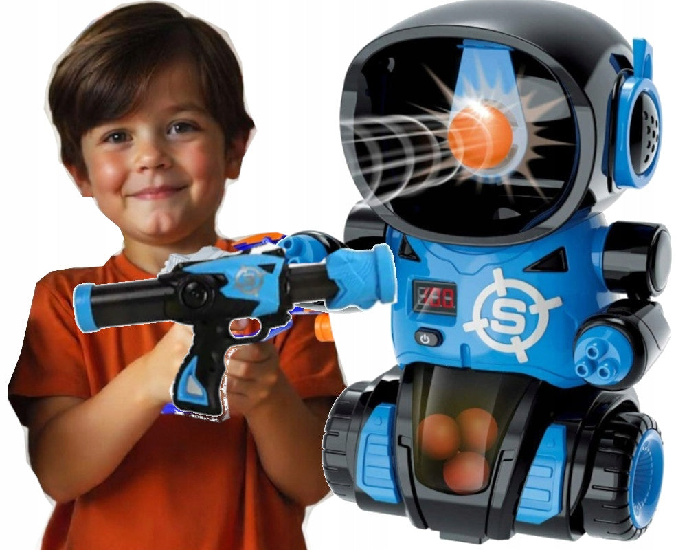 ARCADE TOY SHOOTING RANGE ROBOT 2 RIFLES 24BALLS FOR TWO CHILDREN
