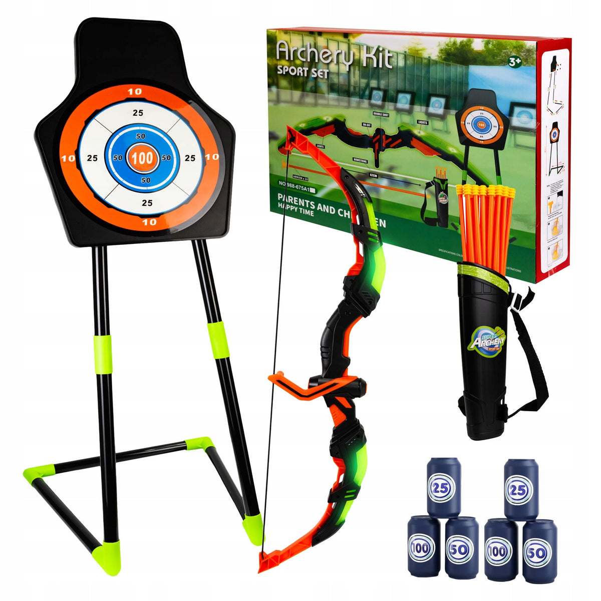 ARCH FOR KIDS WITH LED ARROW SHIELD SHOOTING TARGET LARGE SET XL