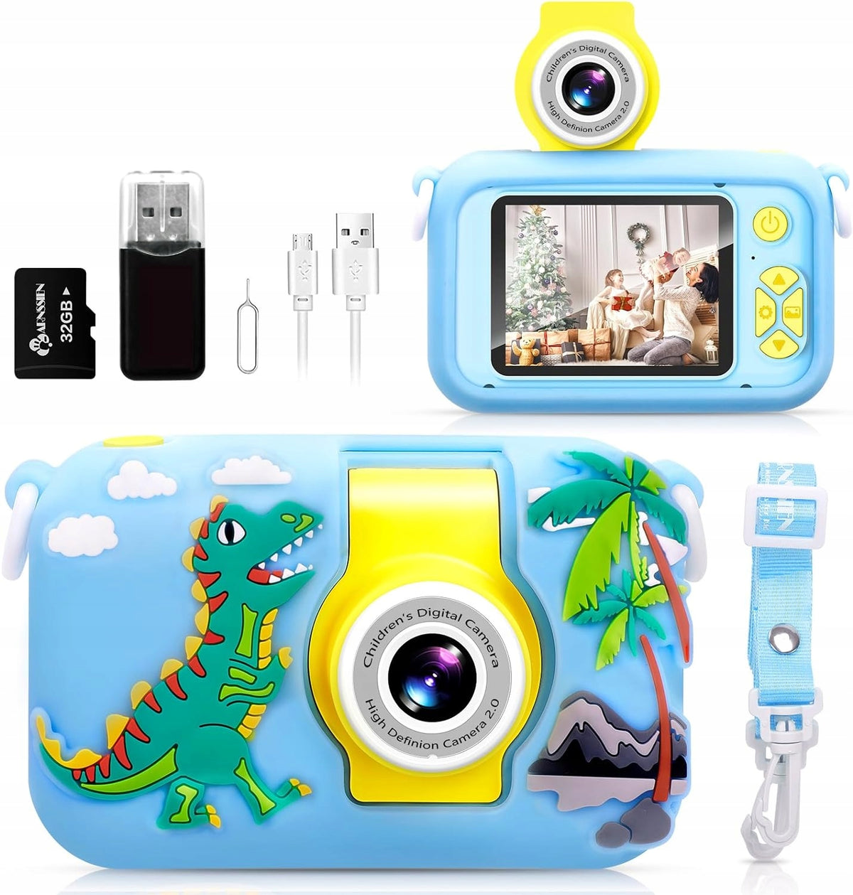 ARNSSIEN Children's Camera 180° Rotating Lens, 2,4 Inch Screen