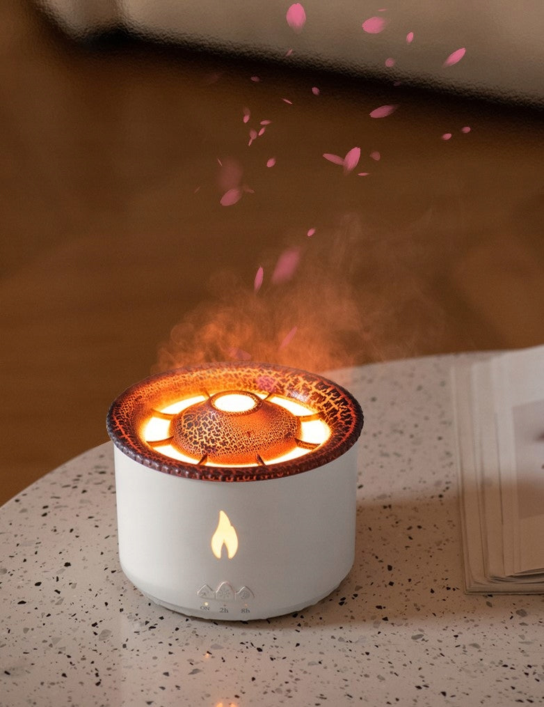 AROMA DIFFUSER - VOLCANO - HUMIDIFIER - AROMATHERAPY - REMOTE CONTROL Packaging status original