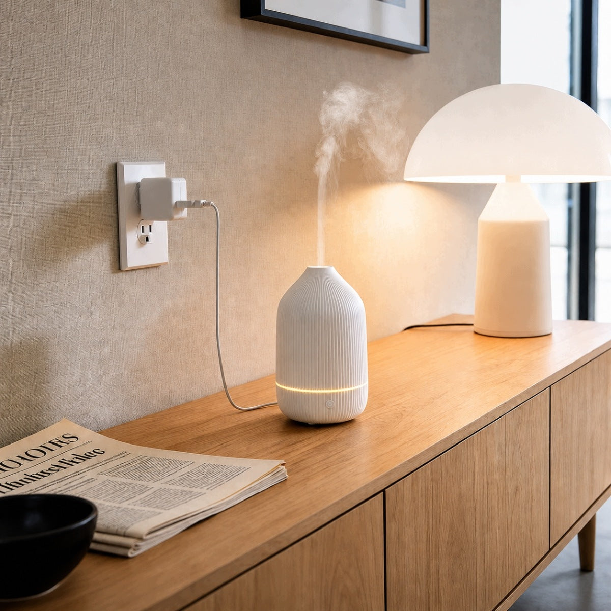 AROMATHERAPY DIFFUSER ULTRASONIC 100ML WHITE HUMIDIFIER RGB LED Dominant color white