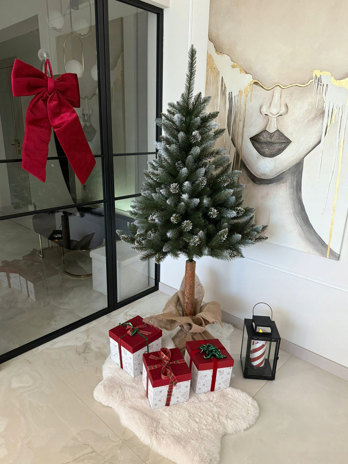 ARTIFICIAL CHRISTMAS TREE 160 CM ON THE TRUNK BEAUTIFUL DIAMOND PINE DENSE SNOW-COVERED Manufacturer code VVENEZIA