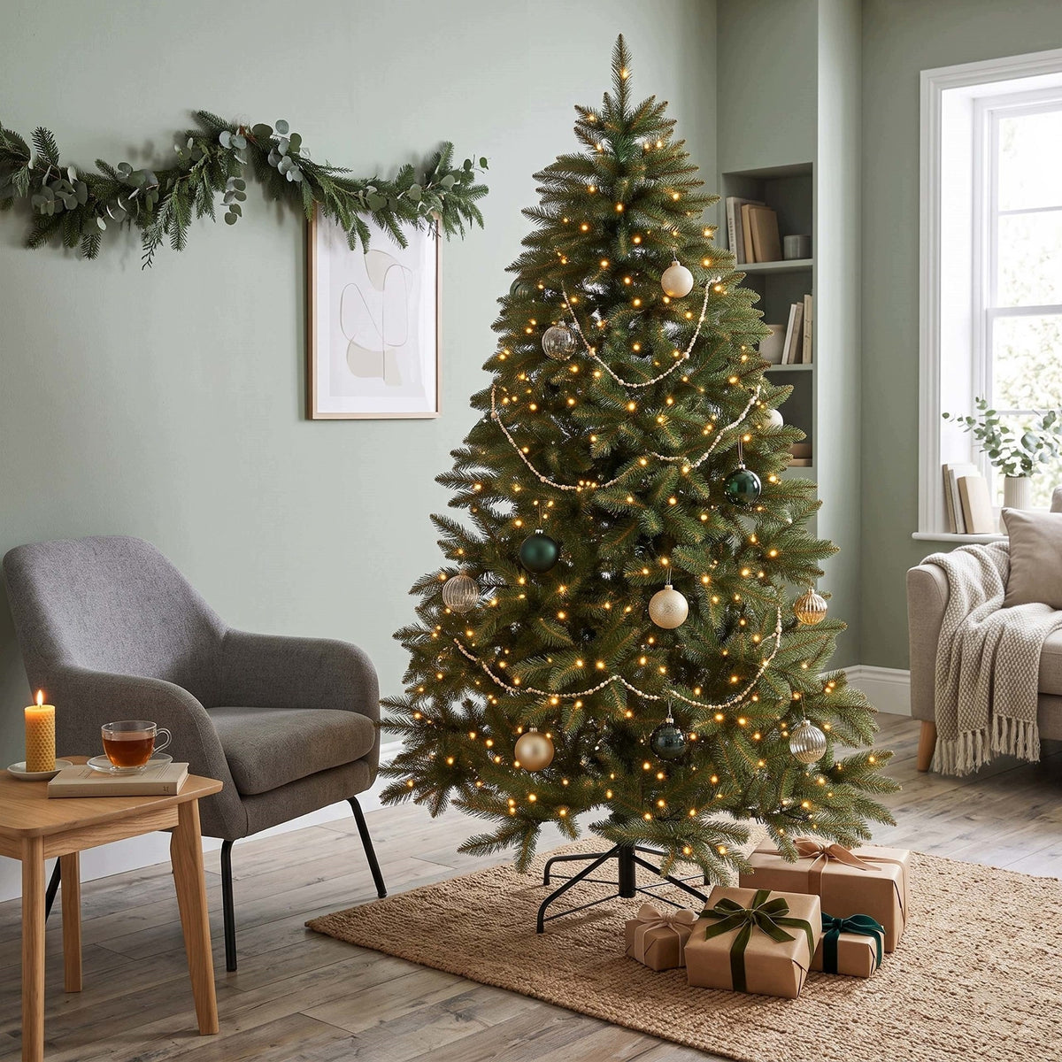 ARTIFICIAL CHRISTMAS TREE CAUCASIAN SPRUCE 200 cm natural as living PREMIUM + FREEBIE Packaging status original