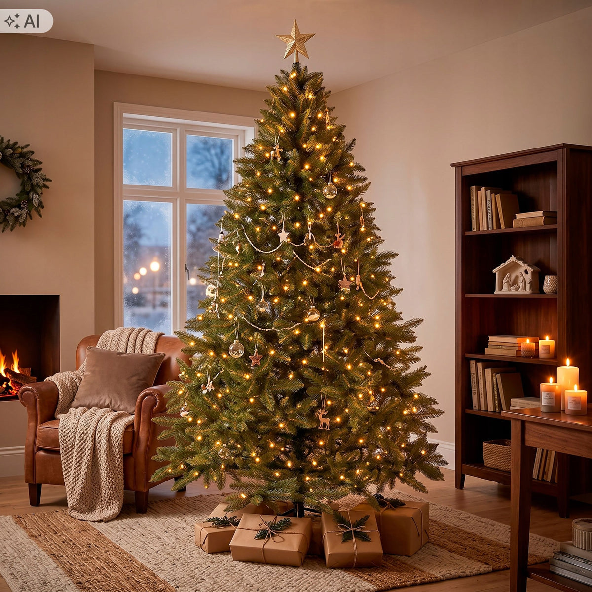 ARTIFICIAL CHRISTMAS TREE CAUCASIAN SPRUCE 240 cm natural thick as alive + FREEBIE Brand Springos