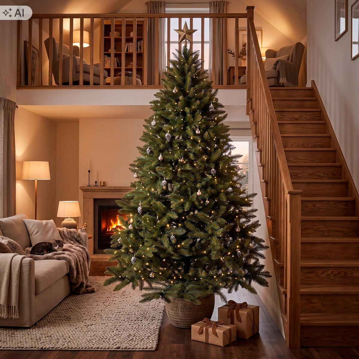 ARTIFICIAL CHRISTMAS TREE CAUCASIAN SPRUCE 240 cm natural thick as alive + FREEBIE Packaging status original