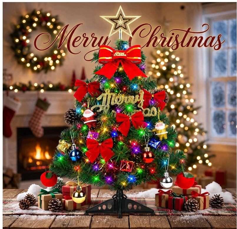 ARTIFICIAL CHRISTMAS TREE DECORATIONS LED LAMP BAUBLES 45CM Packaging status original